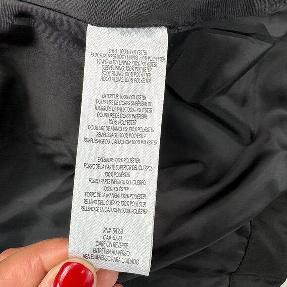 Calvin Klein Women’s Black Hooded Winter Coat Puffer Jacket Size Large - Picture 8 of 15